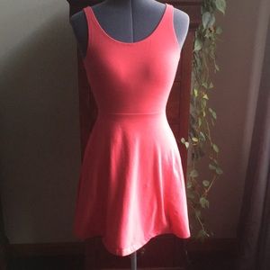 Salmon pink skater dress from Express